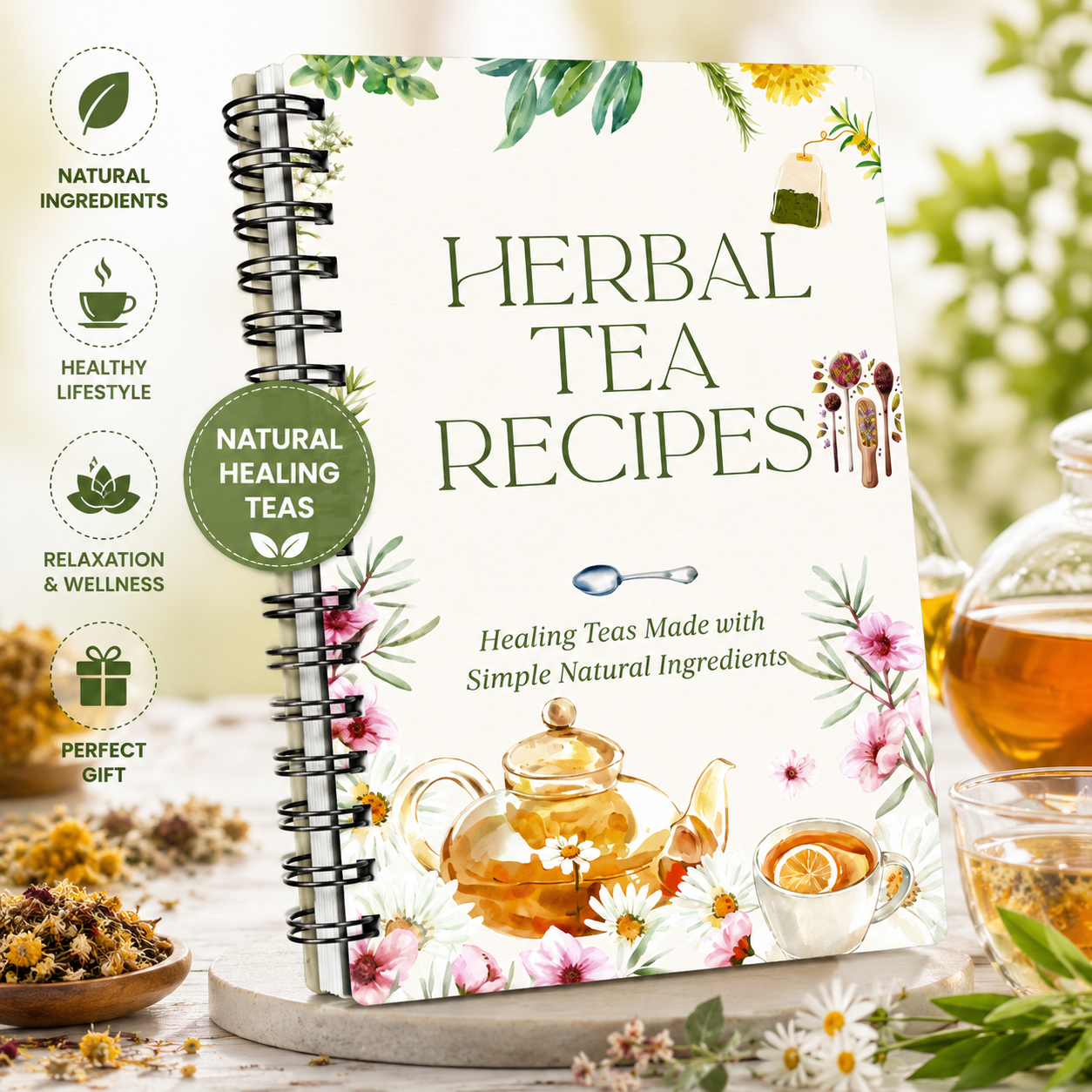 Herbal Tea Recipes Book – Natu - огляд і ціна Herbal Wellness Book